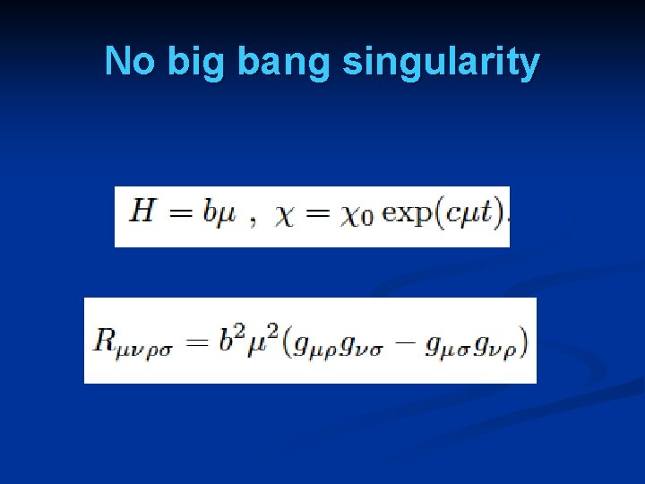 No big bang singularity 