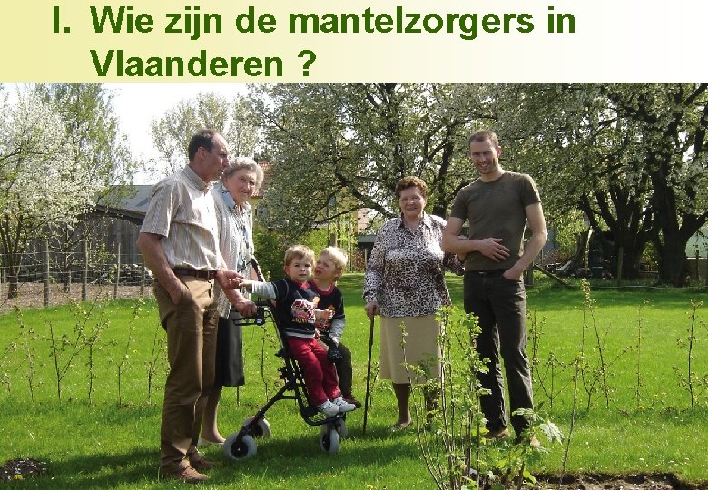 I. Wie zijn de mantelzorgers in Vlaanderen ? 