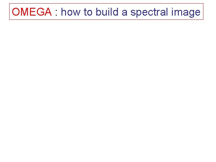 OMEGA : how to build a spectral image 
