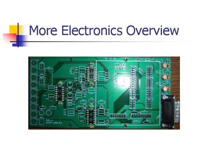 More Electronics Overview 