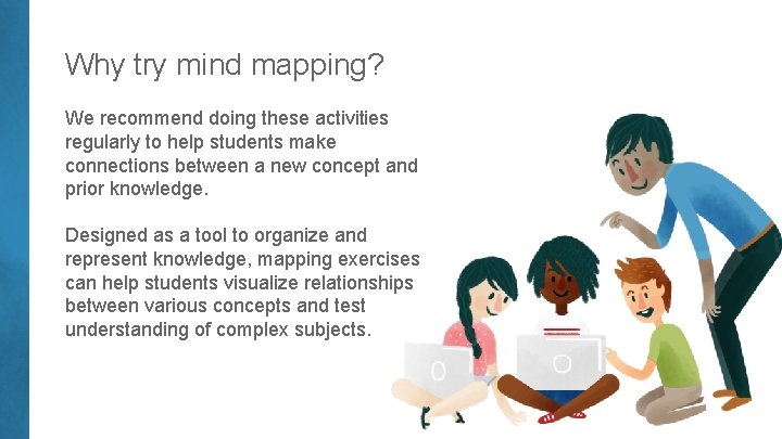 Why try mind mapping? We recommend doing these activities regularly to help students make