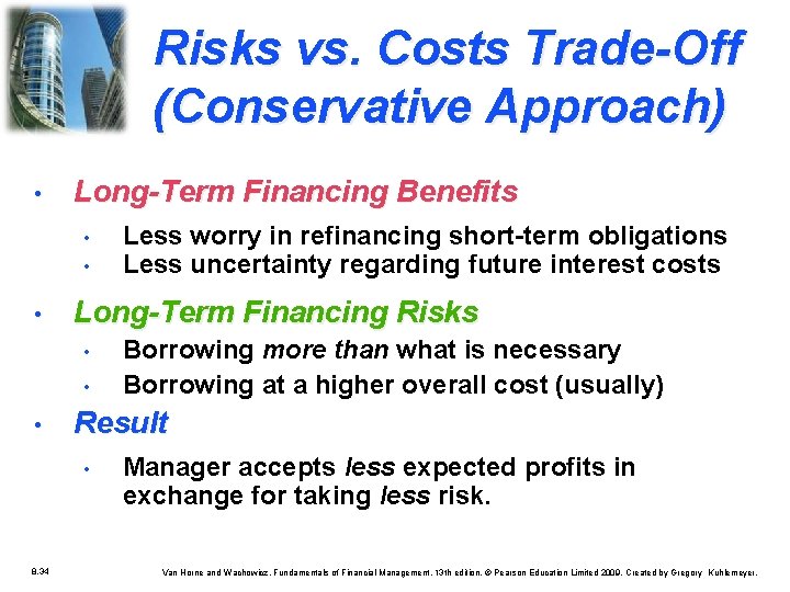 Risks vs. Costs Trade-Off (Conservative Approach) • Long-Term Financing Benefits • • • Long-Term Risks vs. Costs Trade-Off (Conservative Approach) • Long-Term Financing Benefits • • • Long-Term