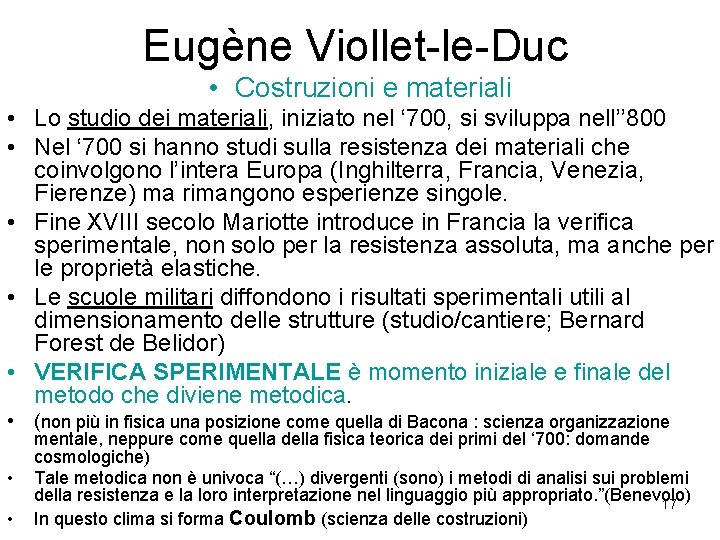 Eugène Viollet-le-Duc • Costruzioni e materiali • Lo studio dei materiali, iniziato nel ‘