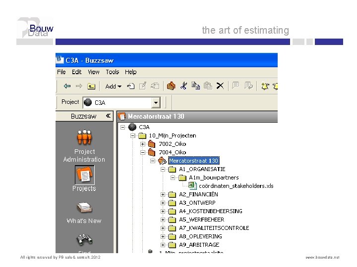 the art of estimating All rights reserved by PB calc & consult, 2012 www.