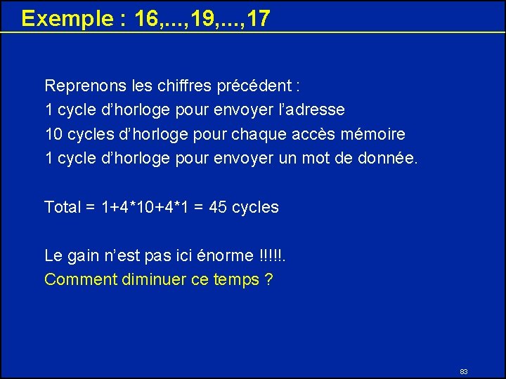 Exemple : 16, . . . , 19, . . . , 17 Reprenons Exemple : 16, . . . , 19, . . . , 17 Reprenons