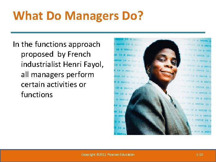 What Do Managers Do? In the functions approach proposed by French industrialist Henri Fayol, What Do Managers Do? In the functions approach proposed by French industrialist Henri Fayol,