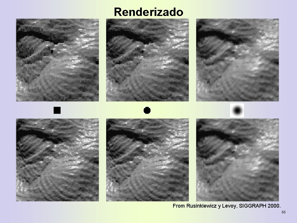 Renderizado From Rusinkiewicz y Levoy, SIGGRAPH 2000. 66 