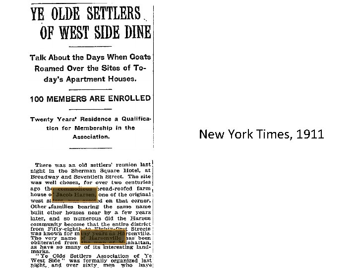 New York Times, 1911 