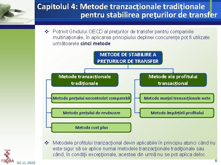 Capitolul 4: Metode tranzacționale tradiționale pentru stabilirea prețurilor de transfer v Potrivit Ghidului OECD