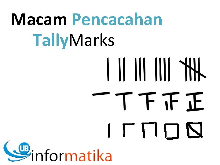 Macam Pencacahan Tally. Marks 