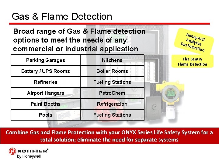 Gas & Flame Detection Broad range of Gas & Flame detection options to meet