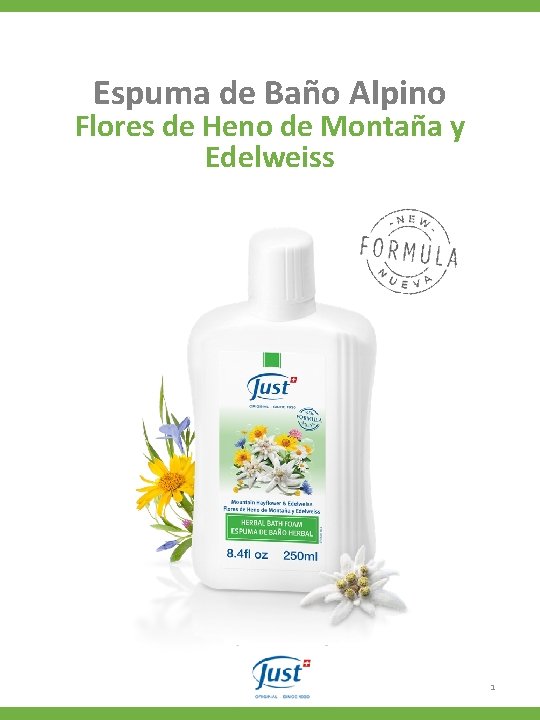 Espuma de Baño Alpino Flores de Heno de Montaña y Edelweiss 1 