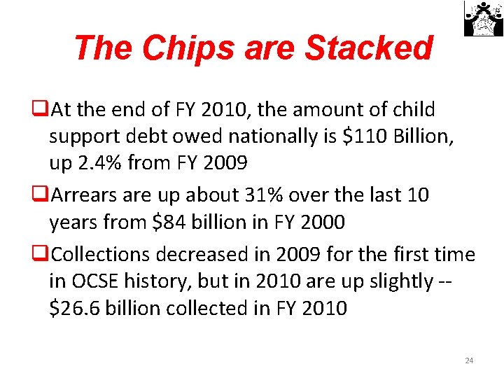 The Chips are Stacked q. At the end of FY 2010, the amount of