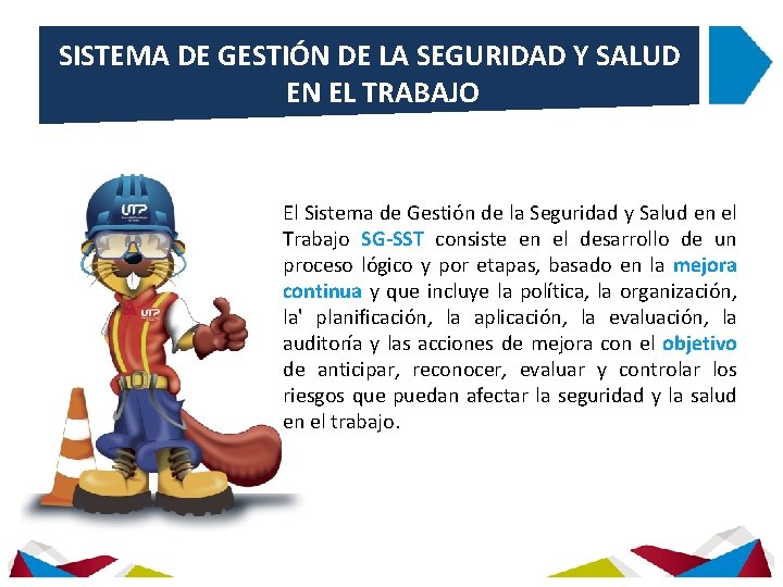 SISTEMA DE GESTIÓN DE LA SEGURIDAD Y SALUD EN EL TRABAJO El Sistema de