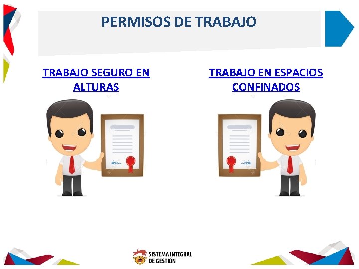 PERMISOS DE TRABAJO SEGURO EN ALTURAS TRABAJO EN ESPACIOS CONFINADOS 