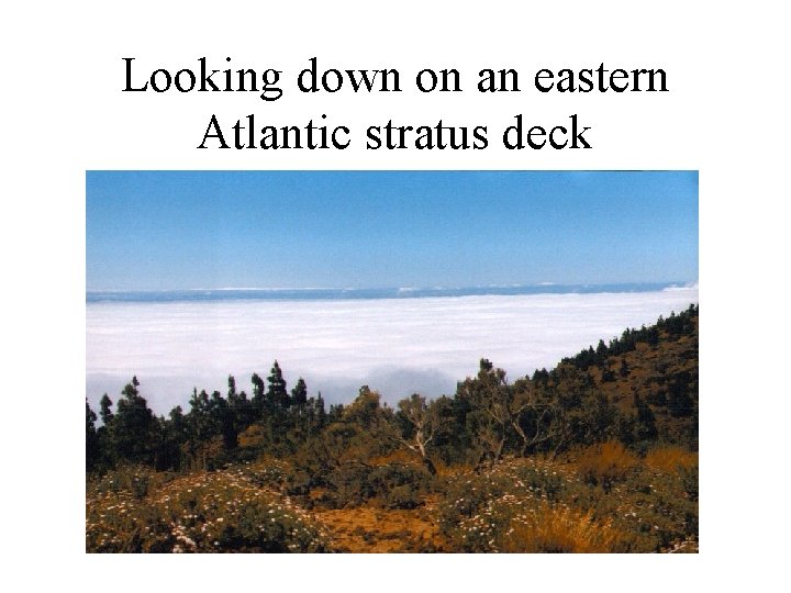 Looking down on an eastern Atlantic stratus deck 