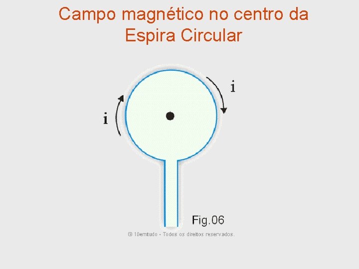 Campo magnético no centro da Espira Circular 