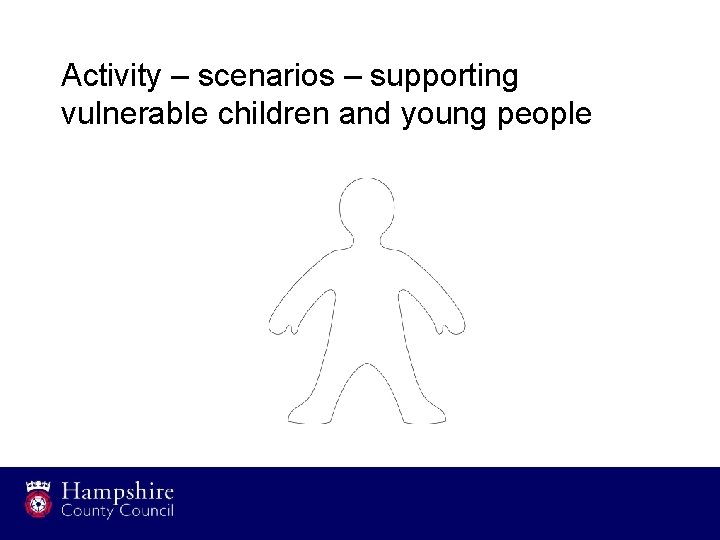 Activity – scenarios – supporting vulnerable children and young people 