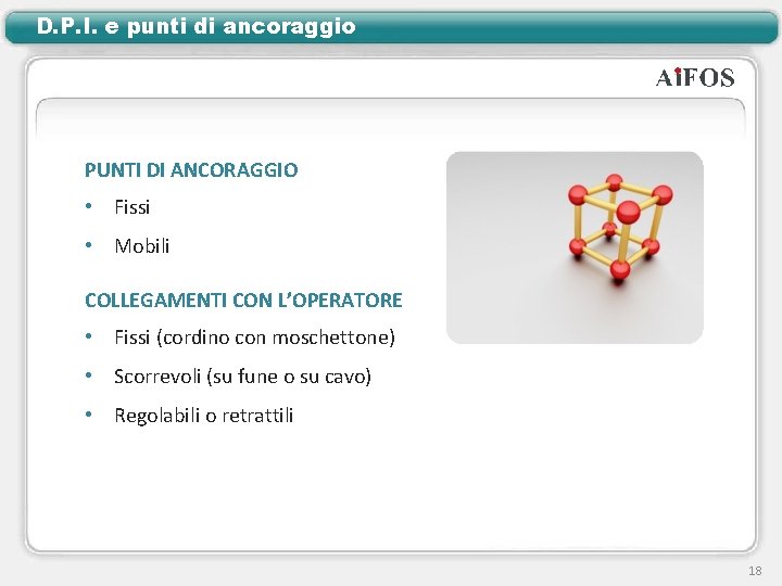 D. P. I. e punti di ancoraggio PUNTI DI ANCORAGGIO • Fissi • Mobili