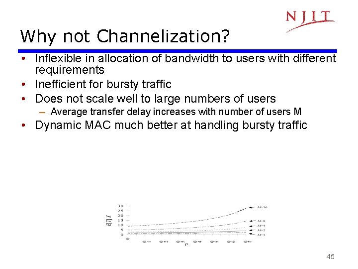 Why not Channelization? • Inflexible in allocation of bandwidth to users with different requirements
