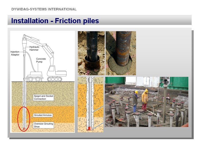 Installation - Friction piles 