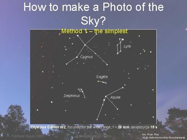 How to make a Photo of the Sky? Method 1 – the simplest Lyra