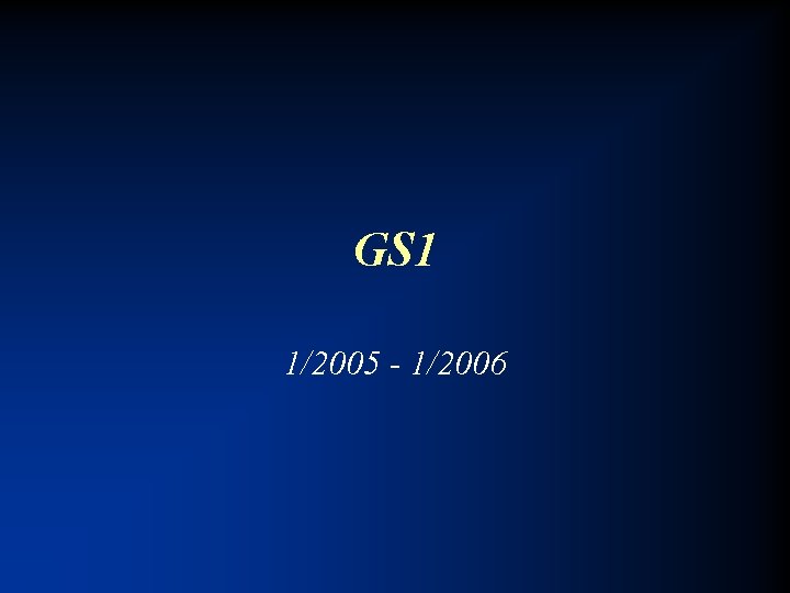 GS 1 1/2005 - 1/2006 