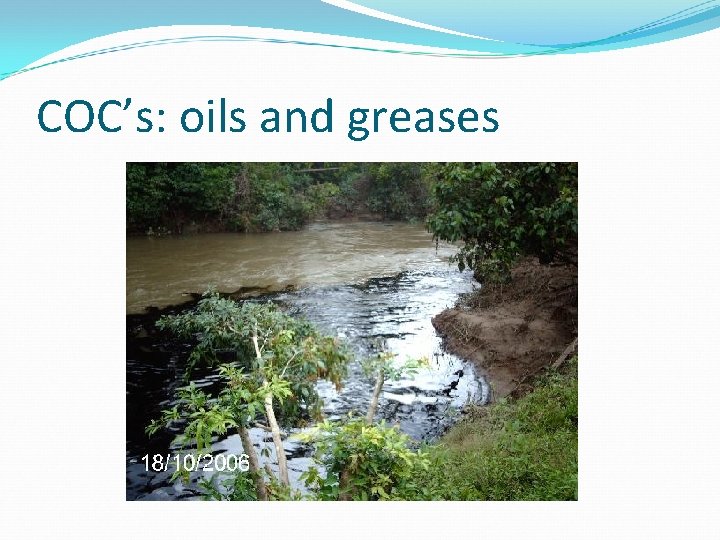 COC’s: oils and greases 