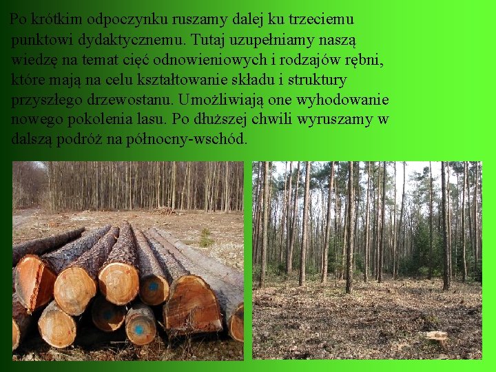  Po krótkim odpoczynku ruszamy dalej ku trzeciemu punktowi dydaktycznemu. Tutaj uzupełniamy naszą wiedzę