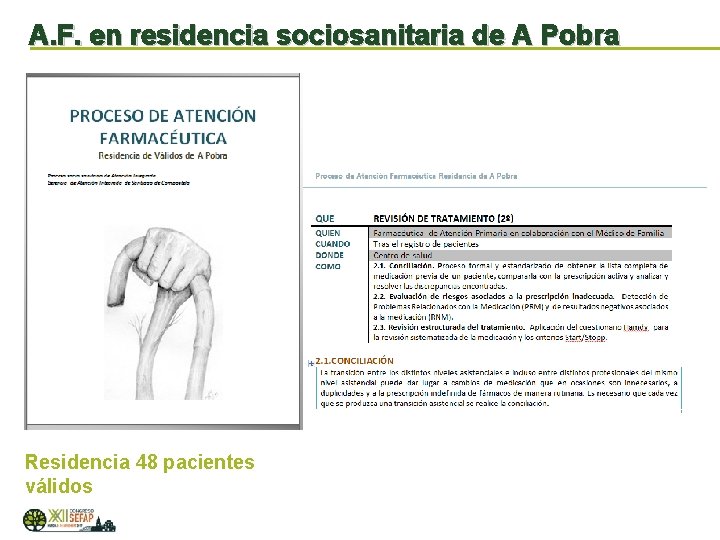 A. F. en residencia sociosanitaria de A Pobra Residencia 48 pacientes válidos 