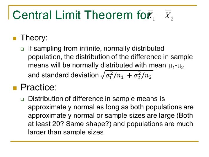 Central Limit Theorem for 