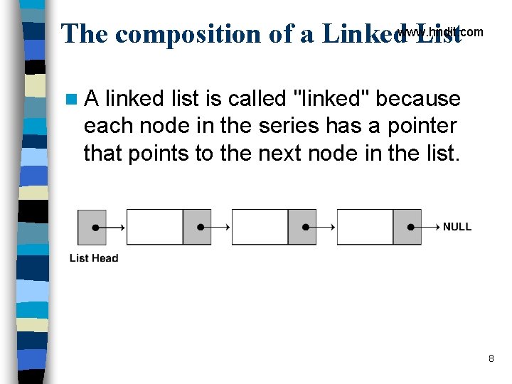 The composition of a Linkedwww. hndit. com List n A linked list is called