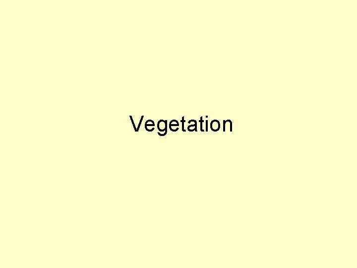 Vegetation 