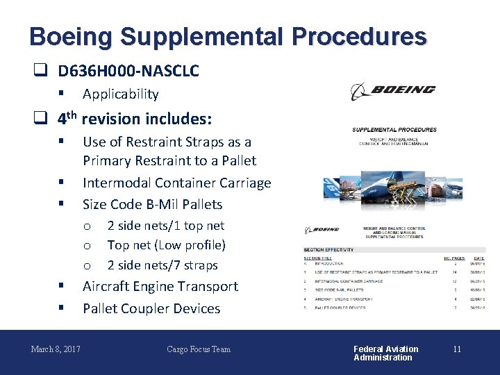 Boeing Supplemental Procedures q D 636 H 000 -NASCLC § Applicability q 4 th