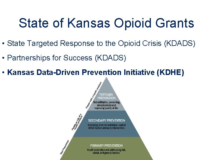 State of Kansas Opioid Grants • State Targeted Response to the Opioid Crisis (KDADS)