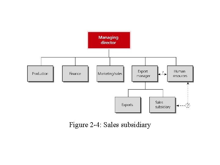 Figure 2 -4: Sales subsidiary 