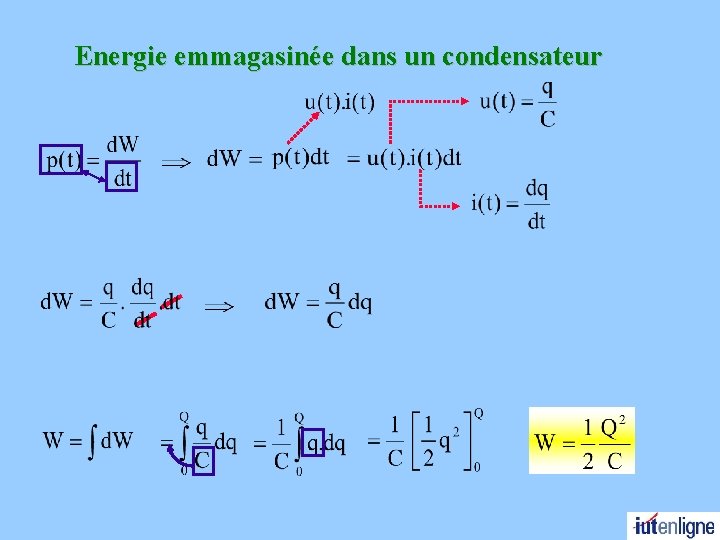 Energie emmagasinée dans un condensateur 