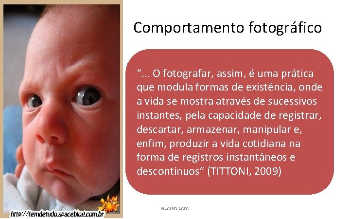 Comportamento fotográfico “. . . O fotografar, assim, é uma prática que modula formas