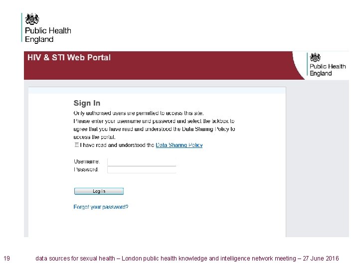 19 data sources for sexual health – London public health knowledge and intelligence network