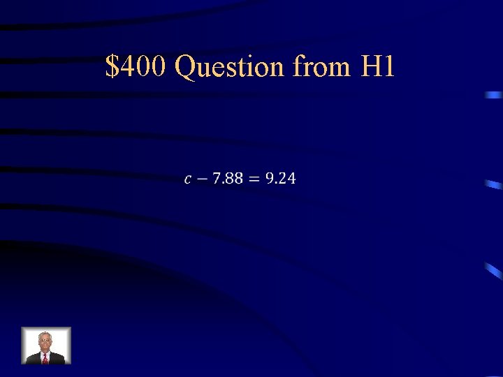 $400 Question from H 1 