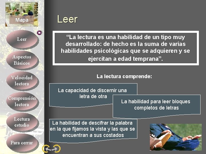 Mapa Leer Aspectos Básicos Velocidad lectora Comprensión lectora Lectura estudio Para cerrar Leer “La Mapa Leer Aspectos Básicos Velocidad lectora Comprensión lectora Lectura estudio Para cerrar Leer “La