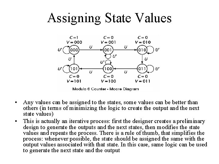 Assigning State Values • Any values can be assigned to the states, some values