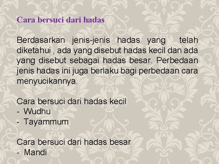 Thaharah Ritual Dan Spiritualnya Kelompok I Abdur Rahman