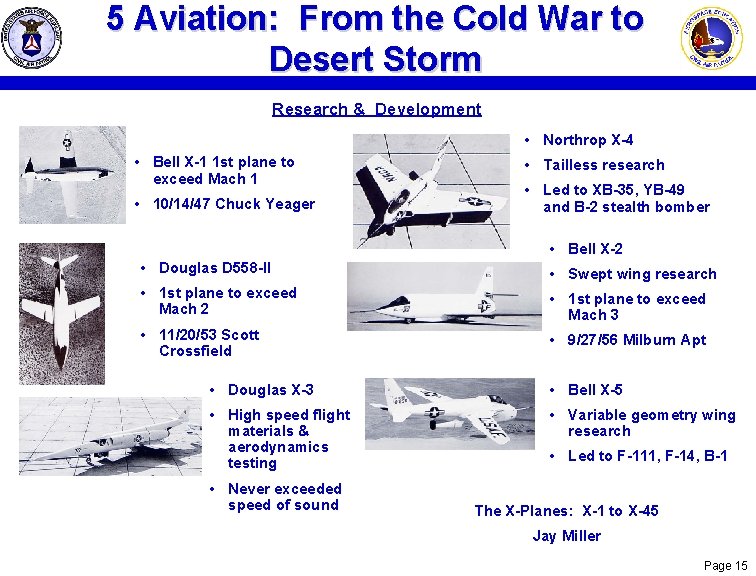 5 Aviation: From the Cold War to Desert Storm Research & Development • Northrop 5 Aviation: From the Cold War to Desert Storm Research & Development • Northrop