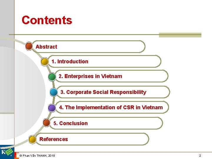 Contents Abstract 1. Introduction 2. Enterprises in Vietnam 3. Corporate Social Responsibility 4. The