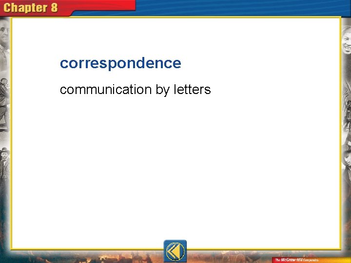 correspondence communication by letters 