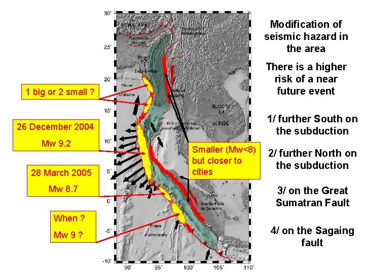 Modification of seismic hazard in the area There is a higher risk of a