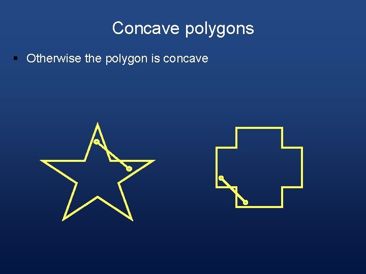 Concave polygons § Otherwise the polygon is concave 