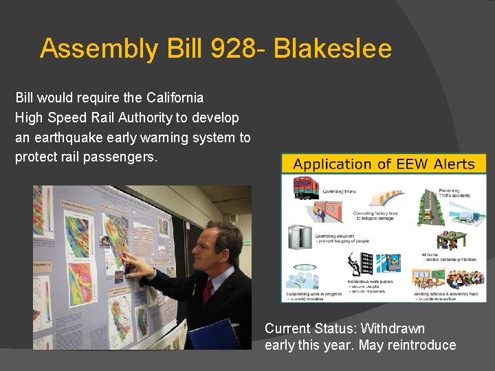 Assembly Bill 928 - Blakeslee Bill would require the California High Speed Rail Authority