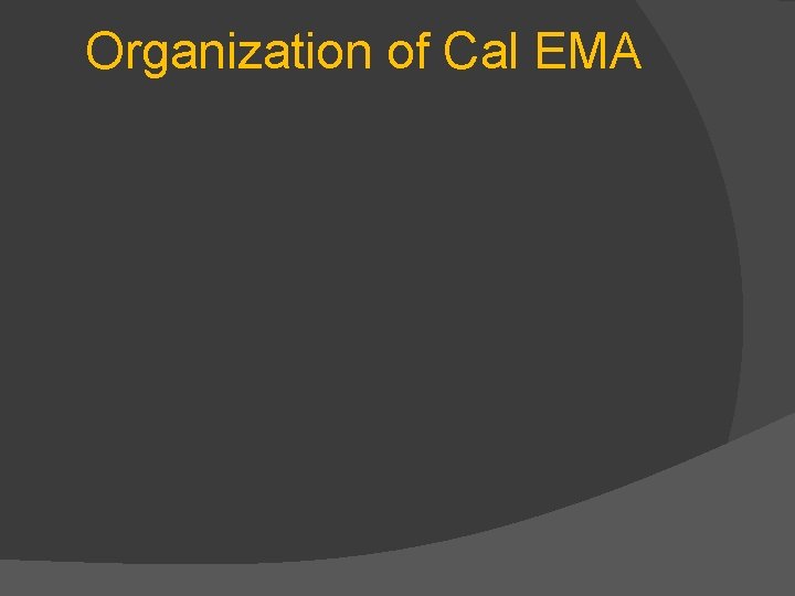 Organization of Cal EMA 